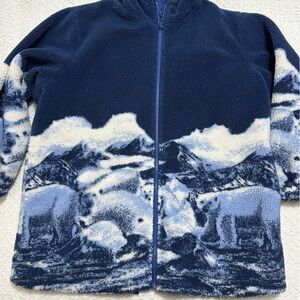 Vintage All American Comfort Polar Bear Reversible Jacket Men’s Size 1XL